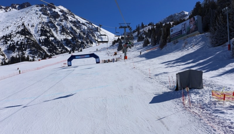 Shymbulak ski resort in the mountains Almaty.